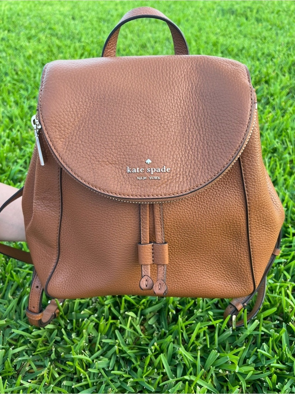 kate spade Brown Pebbled Leather Backpack